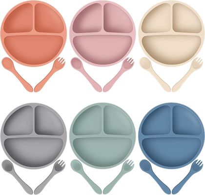 Giá tốt. Bộ tấm hút silicone cho trẻ em chống dầu có thể tái sử dụng trong lò vi sóng trực tuyến