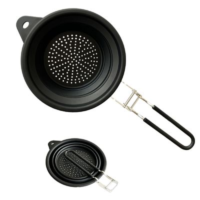 Giá tốt. BPA miễn phí silicone colander gấp với tay cầm New Kitchen Essentials Filter Drainer Hoàn hảo để thoát nước trái cây trực tuyến