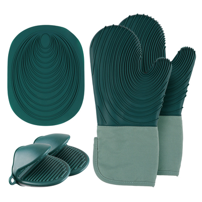 Giá tốt. Silicone Oven Mitts Cặp găng tay BBQ Kháng nhiệt Găng tay nướng silicone Găng tay nướng silicone Công cụ bếp Găng tay nướng trực tuyến