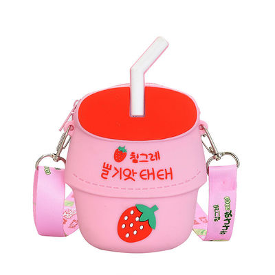 Giá tốt. Kwaii silicone bút chì Case BPA miễn phí đồ văn phòng tổ chức túi trang điểm Crossbody vai túi xách cho trẻ em quà Giáng sinh trực tuyến