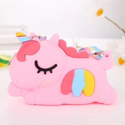 Giá tốt. Túi quà sinh nhật đồ chơi học sinh trẻ em quà tặng Kawaii Crossbody Bag túi vai dễ thương phim hoạt hình động vật silicone trang điểm túi trực tuyến