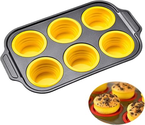 Giá tốt. 6-Piece Stackable Silicone Baking Pan Set - Temperature Resistant (-40°F to 446°F) Non-Stick Bakeware with Metal Reinforced Frame trực tuyến
