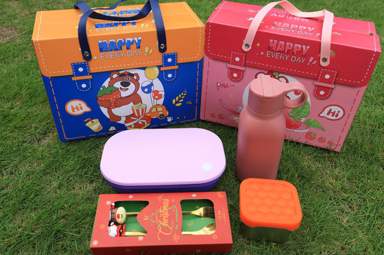Giá tốt. Christmas Silicone Lunch Gift Set – Foldable Bento Box, Stainless Steel Water Bottle, Food Storage Bag & Festive Cutlery | Eco-Friendly Holiday Tableware Bundle trực tuyến