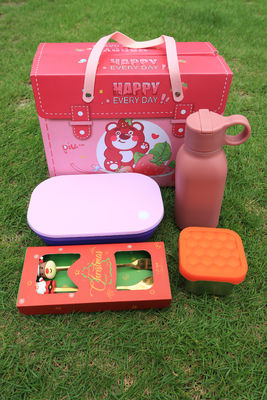 Giá tốt. Premium Stainless Steel & Silicone Lunch Set For Kids And Families – 4-in-1 Combo With Bento Box, Bottle, Snack Cup, And Animal Cutlery Wholesale trực tuyến