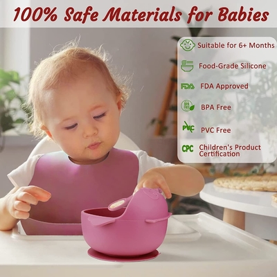 Giá tốt. Cô gái có thể giặt được Bộ đồ ăn bằng silicon Yếm màu hồng Có thể tái sử dụng Không vị trực tuyến