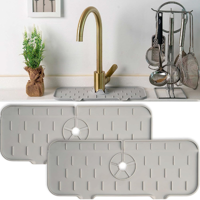 Soft Foldable Silicone Splash Guard, Tay cầm vòi silicone Khay hứng nước nhỏ giọt