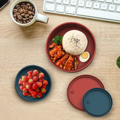 Giá tốt. Hộp đựng đồ ăn nhẹ silicon không vị di động Có thể tái sử dụng 5 ngăn trực tuyến