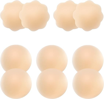 Giá tốt. 2 miếng lá ngực silicone không đệm với hộp du lịch trực tuyến