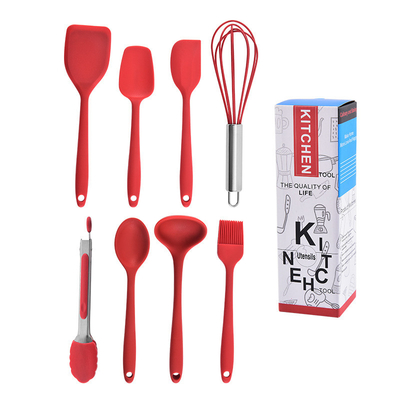 Giá tốt. Thiết bị nấu ăn nhỏ silicone Set Of 8 Small Kitchen Tools Nonstick Cookware With Hanging Hole Thiết bị nấu ăn trực tuyến