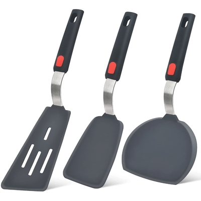 Giá tốt. Spatula Silikon Turner Bộ 3 Spatula nấu ăn chống nhiệt cho đồ nấu ăn không dính trực tuyến
