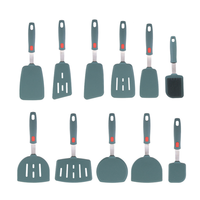 Giá tốt. 11pcs Silikon Spatula Turner Silikon bếp dụng cụ nấu ăn thiết lập bếp công cụ nấu ăn Spatules cho cá trứng nướng trực tuyến