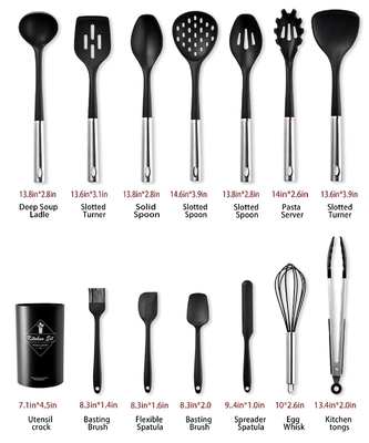 Giá tốt. 14pcs thiết bị bếp thiết bị nấu ăn thiết bị nấu ăn không dính đồ nấu ăn bếp với tay cầm thép không gỉ trực tuyến
