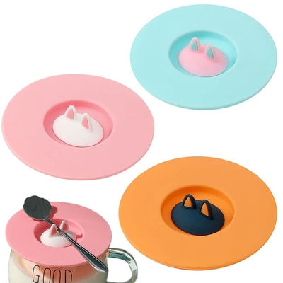 Giá tốt. Nắp cốc silicone nắp cốc dùng nhiều lần cà phê trà cốc nước nắp chống bụi thiết kế hoạt hình dễ thương cho cốc thủy tinh cốc cà phê trực tuyến