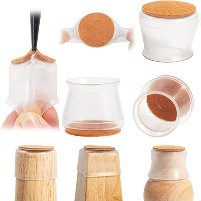 ghế silicone chân sàn bảo vệ đồ nội thất silicone felt chân đệm mũ che phủ cho sàn gỗ cứng phù hợp: 1,3' - 2'