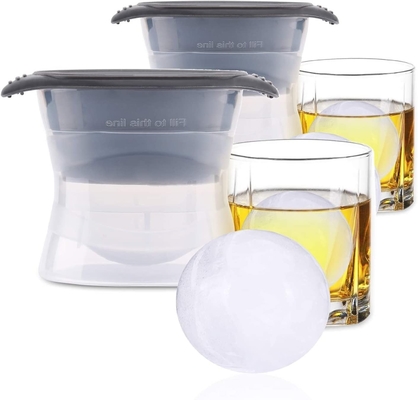 Giá tốt. Silikon Freezer Press Sphere Ice Ball Maker Mold Khung lớn cho rượu whisky Scotch Cocktail Beverages Ice Balls trực tuyến