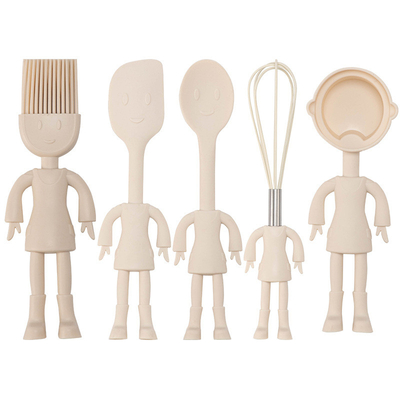 Giá tốt. Nhà bếp quê bộ năm silicone MINI dụng cụ nhà bếp bộ silicone nhà bếp bánh công cụ Whisk Tong, Spatula, muỗng trực tuyến