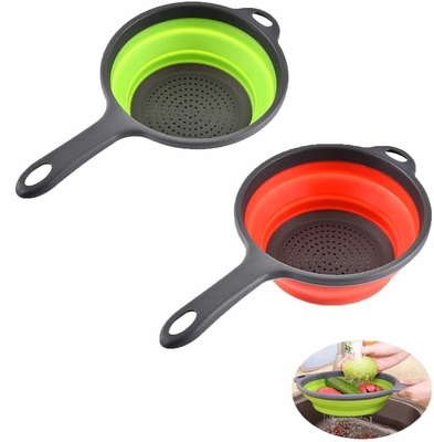 Giá tốt. Máy rửa Pasta Silicone Colander có thể gập lại Máy lọc đồ dùng nhà bếp silicone Tiết kiệm không gian Máy lọc gấp Colander trực tuyến