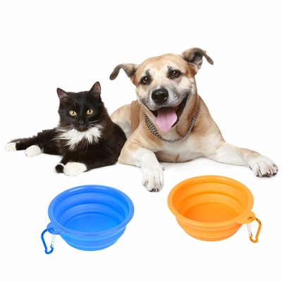Giá tốt. Silicone gấp chén chó miễn phí BPA Đồ chơi gấp chén du lịch cho thú cưng mèo thực phẩm nước cho ăn đĩa cho cắm trại trực tuyến