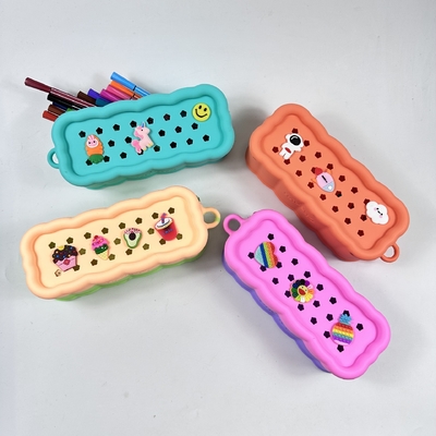 Giá tốt. DIY phong cách silicone bút chì Case bút chì dễ thương túi cho sinh viên văn phòng quà Giáng sinh trực tuyến