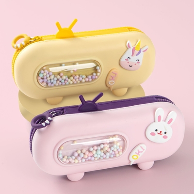 chất lượng Đẹp silicone bút chì Case Holder Girls Boys Pencil Bag Pouch School Office Supplies nhà máy sản xuất
