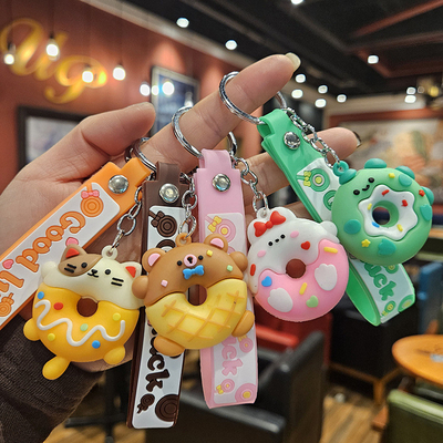 Giá tốt. Cô gái dễ thương Nhẫn chìa khóa silicone với thiết kế phim hoạt hình linh hoạt và bền trực tuyến