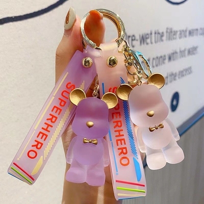 Giá tốt. OEM Chào mừng Cute Diamond Bear Keychain Kawaii Keychains Chiếc dây đeo đeo tay trực tuyến