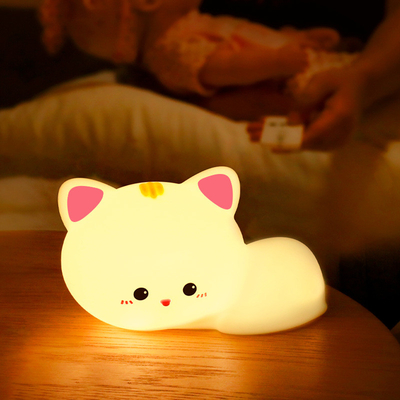 Giá tốt. Đèn đêm White Squishy Bunny Đèn chống nước 16 màu Đèn đêm Santacam trực tuyến