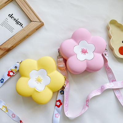 Hộp thư ký cha mẹ-trẻ em túi hoa silicone trẻ em túi crossbody túi trang điểm túi lưu trữ Contianer trường học văn phòng vật tư quà tặng