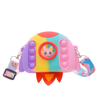 Rocket Cartoon Pop Purse Bag Pencil Case Crossbody Purse Bag Wallet Bag Makeup Bag Lưu trữ Container Quà tặng Giáng sinh