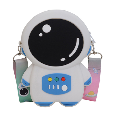Giá tốt. Phi hành gia túi bút chì silicone Bpa miễn phí cho đồ văn phòng lưu trữ đồ dùng trường học bút chì vỏ phim hoạt hình túi trang điểm cho trẻ em trực tuyến