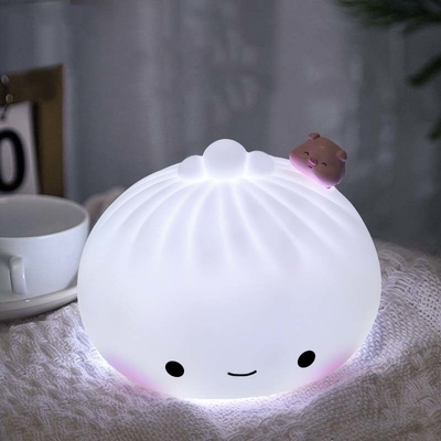 Giá tốt. Đèn đêm trẻ em dễ thương 7 màu Đèn trẻ em silicone mềm cho phòng trẻ em Trang trí phòng trẻ em với đèn đêm dễ thương có thể sạc lại trực tuyến