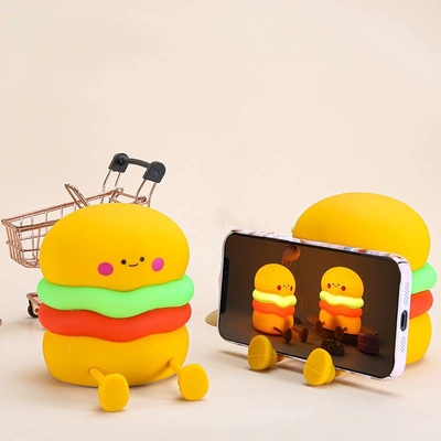 Giá tốt. Ánh sáng đêm cho trẻ em Đèn hamburger silicone cho bé gái trực tuyến