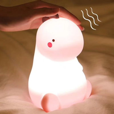 Giá tốt. 16 Thay đổi màu sắc Silicone Dinosaur Night Light Animal Silicone Night Lamp USB điều khiển cảm ứng sạc bên cạnh đèn trực tuyến