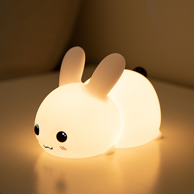 Giá tốt. Thỏ Silicone Night Light For Kids 16 Color Changing Kids Night Light USB Baby Nursery Cánh giường Đèn cảm ứng Đèn đêm trực tuyến