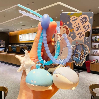 Giá tốt. Túi tay Bức tranh Keychain Cá biển Keychains động vật Kawaii cho trẻ em gái và phụ nữ trực tuyến
