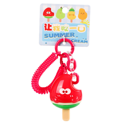 Giá tốt. Cartoon Keychain Set Soft Touch Fruit Pendant Key Ring cho trẻ em Tiệc tùng Ưu điểm trường học và văn phòng trực tuyến