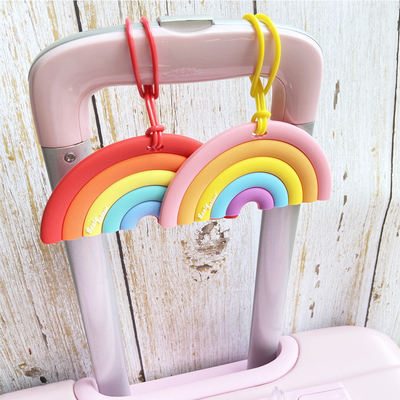 Giá tốt. Hình ảnh hoạt hình màu sắc Rainbow silicone Baggage Tag For Suitcases Baggage Baggage Travel Tags Identifiers trực tuyến