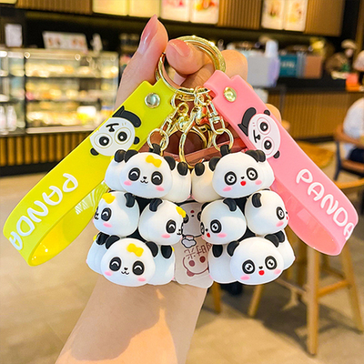 Giá tốt. 2 PC Đen trắng Panda Và Pink Pig Keychain Charms Cho Phụ nữ Trẻ em Kawaii Ba lô phụ kiện trực tuyến