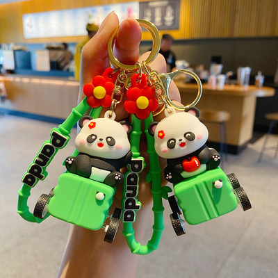 Giá tốt. Chiếc dây chuyền chìa khóa silicone cho ví, chiếc dây chuyền chìa khóa Panda dễ thương trực tuyến