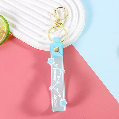 Giá tốt. Keychain xe hơi silicone vòng vòng vòng đeo tay với kim loại cầm chìa khóa cổ tay Keychain cho phụ nữ và trẻ em gái trực tuyến