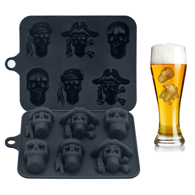 Giá tốt. Thang đá silicone 3D Cranium Ice Mold-2Pack Easy Release Cho Whisky Cocktail Và nước trái cây trực tuyến