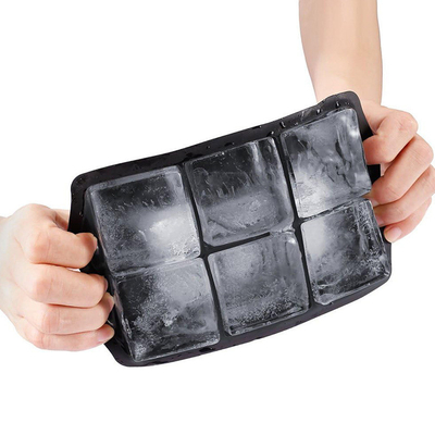 Thang đá khối, khuôn đá khối lớn để dễ dàng giải phóng, Thang đá khối silicone với nắp để đông lạnh, Thang băng hình vuông có thể xếp chồng cho cocktail Whiskey Juice Coffee