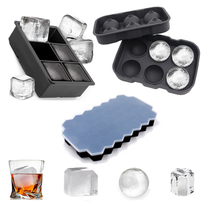 Giá tốt. Thang đá cube silicone 3 gói - Các khuôn đá cube silicone kích thước lớn với nắp chống rò rỉ Thang đá cube hình vuông có thể tháo bỏ và không chứa BPA cho cocktail, whisky, băng linh hoạt có thể xếp chồng trực tuyến