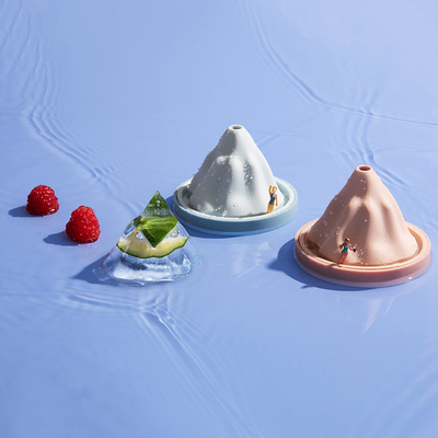 Roll Over Image To Zoom In Ice Cube Molds, Cocktail Ice Cube Tray, Silicone Ice Mountain Shaped Ice Molds Snow Mountain Mould