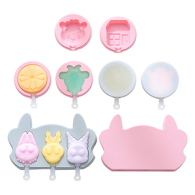 Các khuôn Popsicle silicone, khuôn Popsicle mini cho trẻ em hình dạng dễ thương của trẻ em khuôn Popsicle silicone miễn phí BPA có thể tái sử dụng kem khuôn Popsicle nhà làm