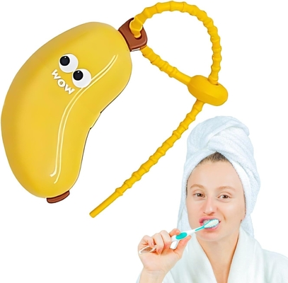 Khung bàn chải đánh răng hình chuối và hộp đựng kem đánh răng silicone cho trẻ em và người lớn