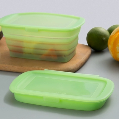 Giá tốt. Thùng ăn trưa hình vuông silicone tinh khiết   100% chất lượng thực phẩm, không chứa BPA, chống rò rỉ, lò vi sóng và tủ đông Chất chứa tái sử dụng an toàn để chuẩn bị bữa ăn, bữa trưa văn phòng, đồ ăn nhẹ cho trẻ em, cắm trại và lưu trữ thực phẩm thân thiện với môi trường trực tuyến