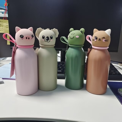 Giá tốt. Eco-Friendly Stainless Steel Water Bottle with Animal Head Lid for Kids trực tuyến