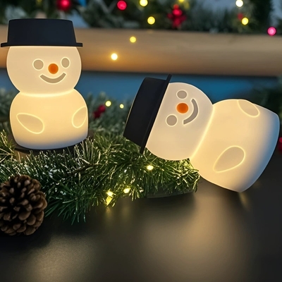Giá tốt. Snowman Silicone Night Light for Kids - Touch Control, Rechargeable LED trực tuyến