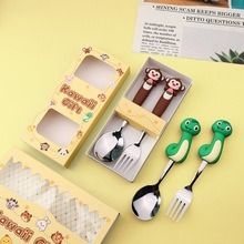 chất lượng Cartoon Animal Silicone Spoon & Fork Set 12 thiết kế hoàng đạo Trung Quốc 304 thép không gỉ & silicone chất lượng thực phẩm màu sắc tùy chỉnh & cá nhân nhà máy sản xuất